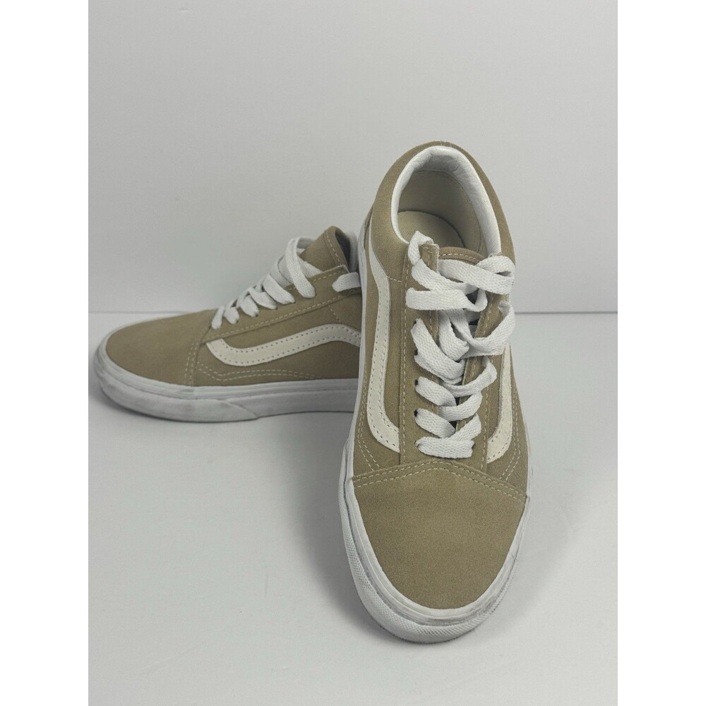 Vans Old Skool Low Top Suede Sneakers Women's 5.5 Men's 4 Tan Khaki Skate Shoes